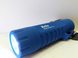 USB Rechargeable Blue Waterproof Flashlight