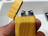 Dual Arc Windproof Flameless Wood Birch Electric Lighter