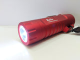 USB Rechargeable Red Waterproof Flashlight