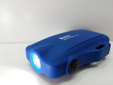 Blue Compact Waterproof Flashlight USB Rechargeable