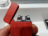 Dual Arc Windproof Flameless Red Wood Electric Lighter