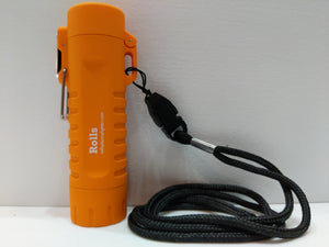 Orange Waterproof Flashlight Plasma Lighter
