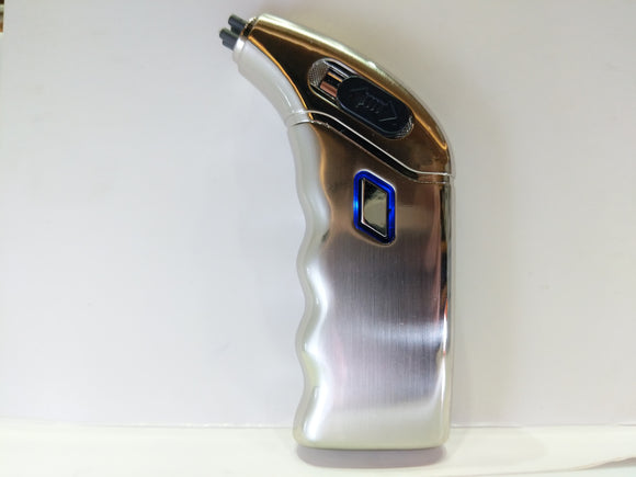 Torch Style Plasma Lighter - For Pipes, Bongs & Bowls - Silver